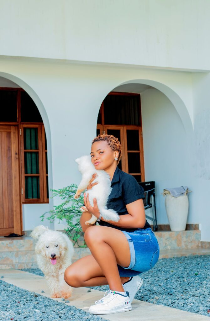 Owner caring for a dog on a tight budget at home